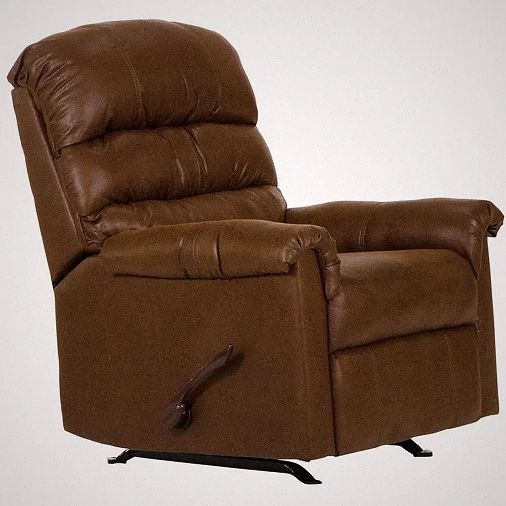 Catnapper Capri Rocker Recliner in Tanner Brown Polyester Fabric