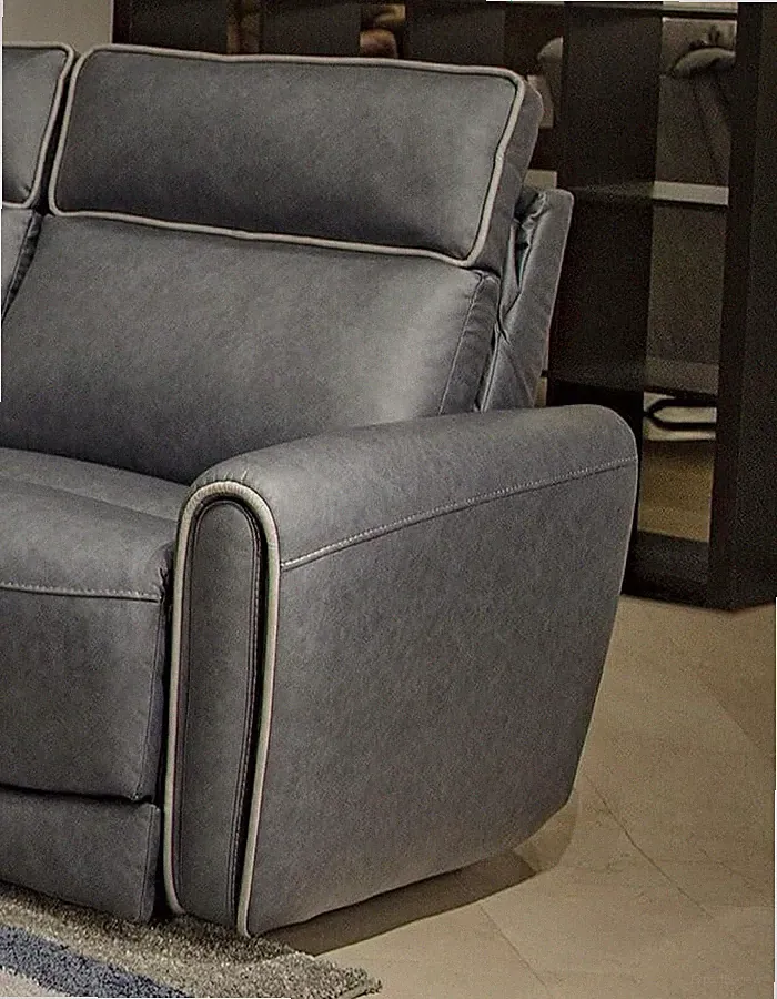 Catnapper Nico Power Headrest Wall Hugger Recliner-Silver