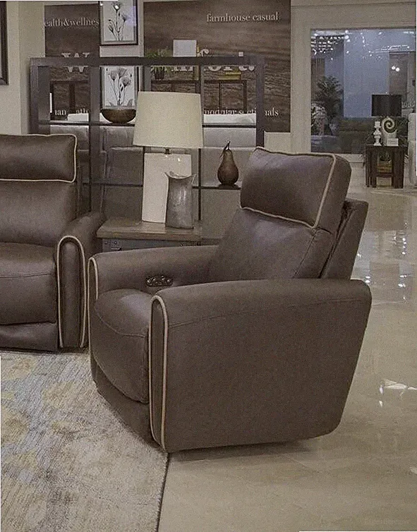 Catnapper Nico Power Headrest Wall Hugger Recliner-Walnut