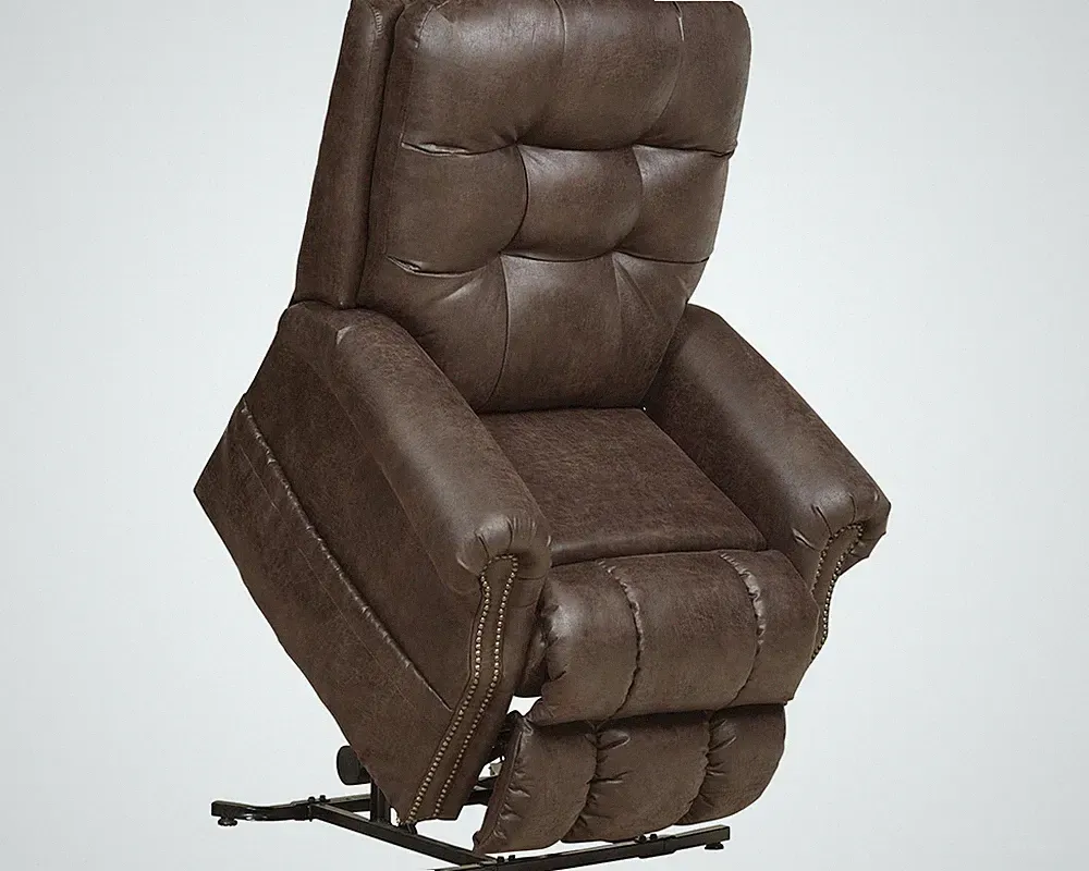 Catnapper Ramsey Power Lift Chair Lay Flat Recliner with Heat & Massage - Sable