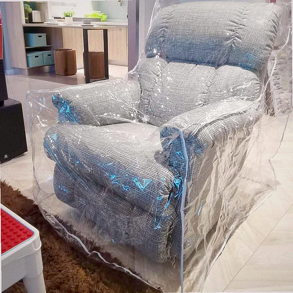 Heavy Duty Plastic Recliner Cover Pets Cat Dog Scratching Protector Clear